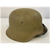 Image 14 : WWII GERMAN M42 TROPICAL CAMOUFLAGE PAINTED COMBAT HELMET AFRIKA CORP