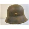 Image 4 : WWII GERMAN ARMY M42 SD COMBAT NORMANDY PAINTED CAMO HELMET COMPLETE WITH LINER