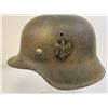 Image 5 : WWII GERMAN ARMY M42 SD COMBAT NORMANDY PAINTED CAMO HELMET COMPLETE WITH LINER