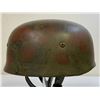 Image 1 : WWII GERMAN M1938 LUFTWAFFE PARATROOPER HELMET CAMOUFLAGE PAINTED
