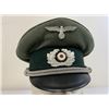 Image 8 : WWII GERMAN ARMY PIONEER OFFICERS VISOR HAT CAP