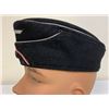 Image 3 : WWII GERMAN ARMY PANZER OFFICER BLACK OVERSEAS CAP