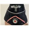 Image 4 : WWII GERMAN ARMY PANZER OFFICER BLACK OVERSEAS CAP