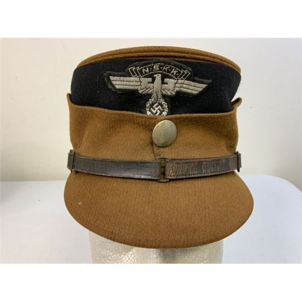GERMANY THIRD REICH NSKK SERVICE KEPI - TuchmÃ¼tze HAT