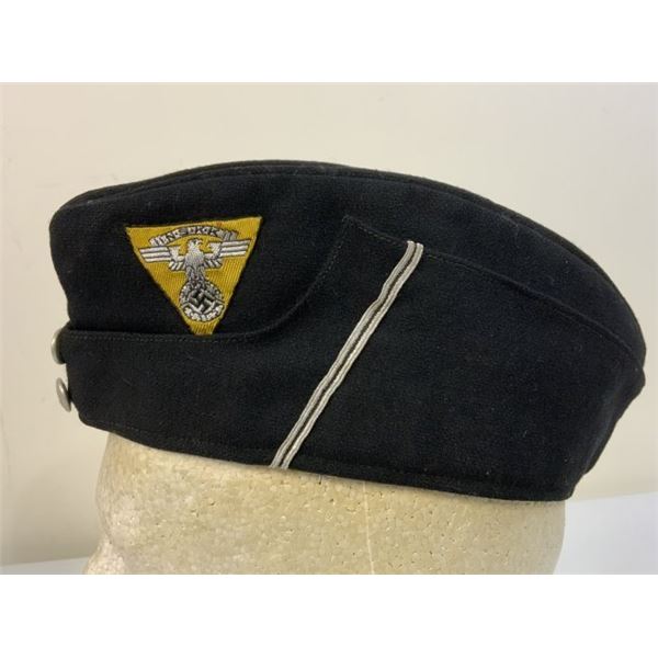 GERMANY THIRD REICH NSKK OFFICERS SIDE CAP Feldmutze WITH RZM TAG