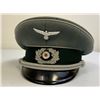 Image 3 : WWII GERMAN ARMY INFANTRY OFFICER VISOR HAT CAP