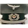 Image 4 : WWII GERMAN ARMY INFANTRY OFFICER VISOR HAT CAP