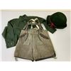 Image 1 : VINTAGE CIRCA WWII ERA GERMAN YOUNG BOYS LEDERHOSEN WITH SHIRT AND A HAT