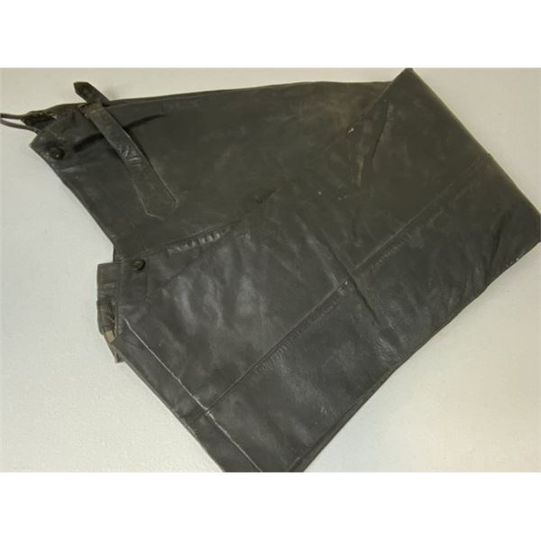 WWII GERMAN NAVY KRIEGSMARINE U-BOAT BLACK LEATHER PANTS 1942