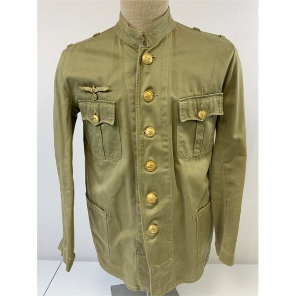 WWII GERMAN NAVY KRIEGSMARINE U-BOAT CANVAS UNIFORM TUNIC