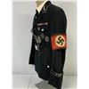 Image 10 : THIRD REICH ALLGEMEINE SS NAZI GERMAN BLACK SERVICE OFFICER'S UNIFORM TUNIC