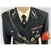 Image 2 : THIRD REICH ALLGEMEINE SS NAZI GERMAN BLACK SERVICE OFFICER'S UNIFORM TUNIC