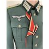 Image 2 : WWII GERMAN ARMY JAGER MOUNTAIN DIVISION OFFICER SERVICE UNIFORM TUNIC KNIGHT CROSS RIBBON