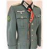 Image 9 : WWII GERMAN ARMY JAGER MOUNTAIN DIVISION OFFICER SERVICE UNIFORM TUNIC KNIGHT CROSS RIBBON