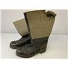 Image 1 : WWII GERMAN WINTER WARM FELT TOP BOOTS RB NUMBERED DATED 1943