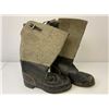 Image 2 : WWII GERMAN WINTER WARM FELT TOP BOOTS RB NUMBERED DATED 1943