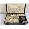 Image 6 : WWII GERMAN LUFTSCHUTZ MEDICAL FIRST AID SET IN METAL BOX