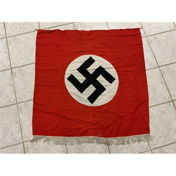 NAZI GERMANY RED NSDAP PODIUM BANNER WITH FRINGE