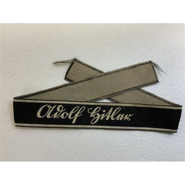 WWII GERMAN WAFFEN SS "ADOLF HITLER" OFFICER/NCO CUFFTITLE