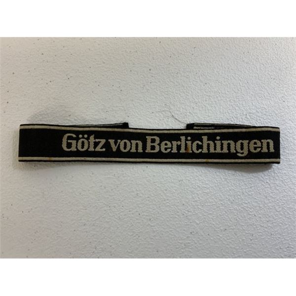 WWII GERMAN WAFFEN SS "Gotz Vor Berlichingen" OFFICER/NCO CUFFTITLE