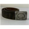 Image 2 : WWII GERMAN LUFTWAFFE LEATHER BELT WITH ALUMINUM BUCKLE