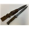 Image 10 : WWII GERMAN COMBAT K98 BAYONET MATCHING NUMBERS 43 asw WITH LEATHER FROG