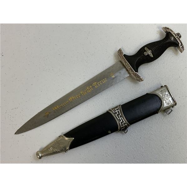 THIRD REICH GERMANY M36 HONOR SS DAGGER ARTIFICIAL DAMASCUS