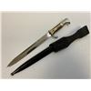 Image 4 : THIRD REICH GERMANY STAG GRIPS PARADE DRESS BAYONET WITH LEATHER FROG