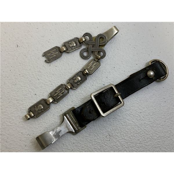 WWII GERMAN SS DAGGER HANGER PARTS