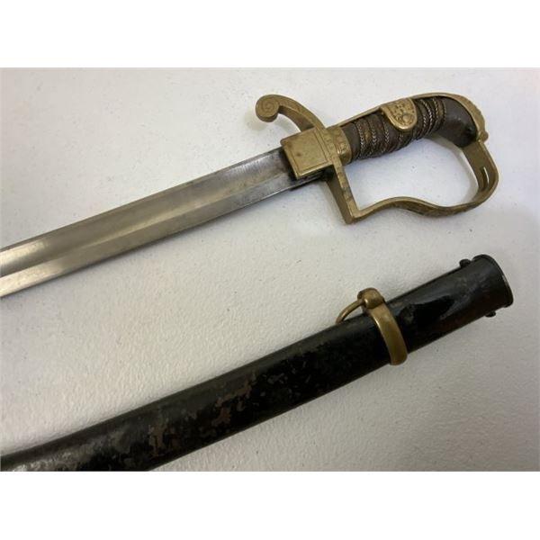 IMPERIAL GERMAN ARTILLERY OFFICER SWORD ETCHED BLADE REGIMENTAL STAMPED