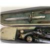 Image 2 : ANTIQUE 19th CENTURY VAMPIRE SLAYING KIT HOUSED IN WOODEN VIOLIN CASE