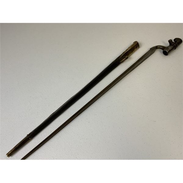 BRITISH 1853 ENFIELD BAYONET WITH INDIAN MARKINGS