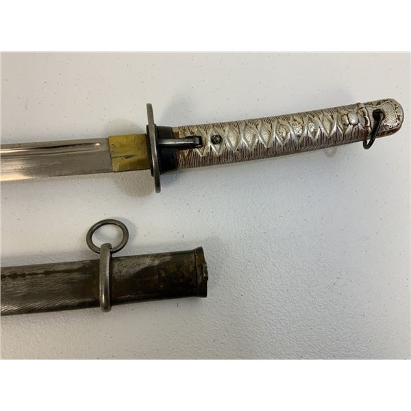 WWII JAPANESE TYPE 95 SHIN GUNTO NCO SAMURAI SWORD WITH RARE SIDE LOCK
