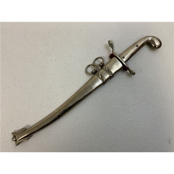 VINTAGE EASTERN STYLE CHROME PLATED DAGGER