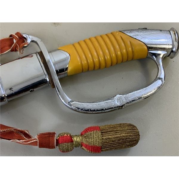 WWII SOVIET GENERAL MARSHAL PARADE M1940 SHASHKA SWORD COMPLETE WITH KNOT AND BELT