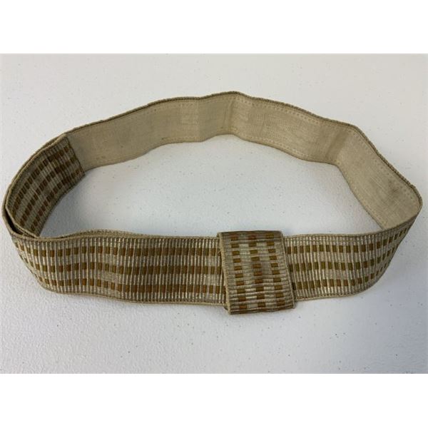 IMPERIAL RUSSIAN OFFICERS DRESS BROCADE BELT NAMED INSIDE