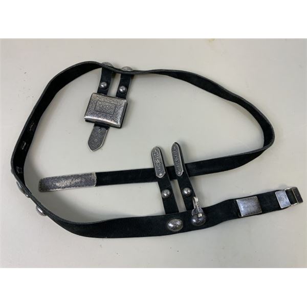 ANTIQUE RUSSIAN COSSACK BELT CAUCASIAN SILVER NIELLO 1913 DATED