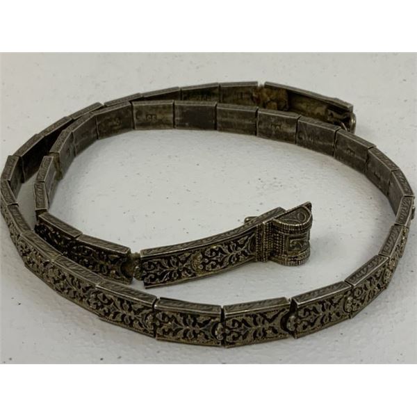 IMPERIAL RUSSIA GEORGIA SILVER FEMALE BELT 84 SILVER HALLMARKED