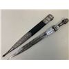 Image 1 : ANTIQUE RUSSIAN COSSACK CAUCASIAN KINJAL DAGGER 84 SILVER DECORATED