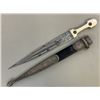 Image 1 : ANTIQUE RUSSIAN COSSACK CAUCASIAN KINJAL DAGGER SILVER DECORATED