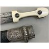 Image 3 : ANTIQUE RUSSIAN COSSACK CAUCASIAN KINJAL DAGGER SILVER DECORATED