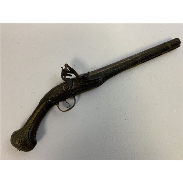 ANTIQUE OTTOMAN TURKEY 17th CENTURY FLINTLOCK PISTOL