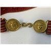 Image 3 : ANTIQUE BRITISH OFFICERS VICTORIAN SWORD BELT LION HEAD BUCKLES