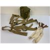 Image 9 : WWII BRITISH POUCH AND WEB BELTS EQUIPMENT STRAPS AND SUSPENDERS