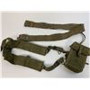 Image 1 : US KOREAN WAR ERA GUN BELT WITH POUCH WITH CONTENTS AND SUSPENDERS