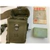 Image 5 : US KOREAN WAR ERA GUN BELT WITH POUCH WITH CONTENTS AND SUSPENDERS