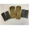 Image 1 : US VINTAGE M14 RIFLE MAGAZINES LOT WITH 1944 DATED CANVAS POUCHES