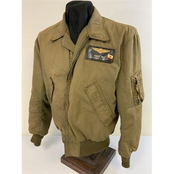 US VINTAGE VIETNAM WAR ERA CANVAS FLYING JACKET NAMED
