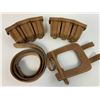 Image 1 : WWI GERMAN REENACTMENT LEATHER BELT WITH AMMO POUCHED AND SHOVEL CARRIER