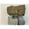 Image 8 : WWI GERMAN REENACTMENT CANVAS GAS MASK POUCH AND PERSONAL ITEMS IN THE POUCHER